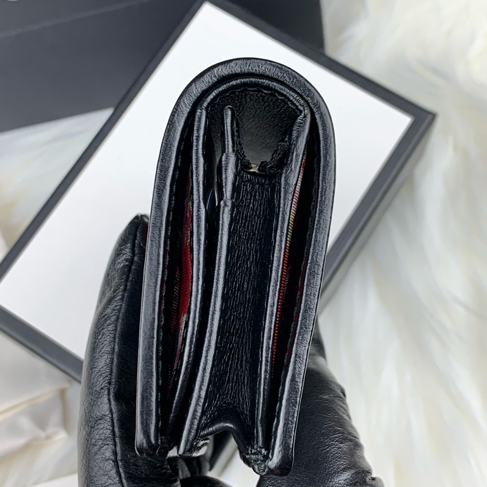 Gucci Trapuntata Leather Flap Card Case Wallet - Picture 5 of 13